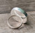 Large Round Aurora Opal Doublet with Wood Mountains Sterling Silver Ring