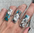 Large Rectangle White Buffalo Blue Copper Turquoise Sterling Silver Ring
