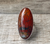 Large Oval Red Brown Green Veined Dragon Agate Sterling Silver Ring