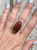 Large Oval Red Brown Green Veined Dragon Agate Sterling Silver Ring