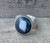 Organic Oval Black White Mexican Fire Opal Elegant Birthstone Ring Size 9