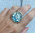 Glass Lampwork Foil Handmade Stone Sterling Silver Ring Size 7.25-7.75 