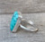 Large Cushion Cut Blue Turquoise Sterling Silver Ring