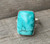 Large Cushion Cut Blue Turquoise Sterling Silver Ring