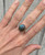 Edgy Faceted Oval Blue Flash Labradorite Sterling Silver Ring Size 8-8.5