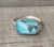 Edgy Faceted Natural Turquoise Quartz Doublet Sterling Silver Ring 