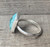 Edgy Faceted Natural Turquoise Quartz Doublet Sterling Silver Ring 