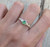 Unisex Art Deco Trilliant Gemstone Sterling Silver Ring - Made to Order
