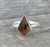 Diamond Shaped Faceted Brown Montana Agate Sterling Silver Ring