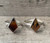 Diamond Shaped Faceted Brown Montana Agate Sterling Silver Ring