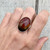 Choose Your Stone Large Oval Red Agate Sterling Silver Ring