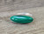 Horizontal Set Long Oval Malachite Sterling Silver Ring