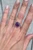 Free Form Dark Purple Faceted Amethyst Sterling Silver Ring Made to Order