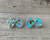 Oval Silver or Gold Plated Tibetan Turquoise Stud Earrings