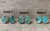 Oval Silver or Gold Plated Tibetan Turquoise Stud Earrings