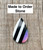 Teardrop Blue Pink Simulated Bello Opal White Black Ceramic Inlay Stone Ring Made to Order