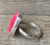 Geometric Faceted Free Form Hot Pink Chalcedony Sterling Silver Ring 7.5-8