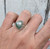Free Form Light Green Ocean Jasper Sterling Silver Ring 