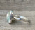 Free Form Light Green Ocean Jasper Sterling Silver Ring 