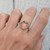 Edgy Hexagon Faceted Multi Colored Aurora Opal Quartz Doublet Sterling Silver Ring