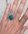 Free Form Blue Sparkly Monarch Sterling Opal Statement Ring Size 6.5-7