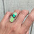 Cushion Cut Monarch Sterling Opal Sterling Silver Ring Size 5.75-6.25