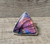 Edgy Purple Pink Triangle Labradorite Sterling Silver Ring Sizes 7.75-8.75