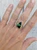 Free Form Black Onyx Neon Green Simulated Opal Inlay Sterling Silver Ring Sizes 7.5-8.5