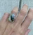 Teardrop Monarch Sterling Opal Sterling Silver Ring Sizes 7-8