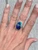 Oval Royal Blue Green Monarch Sterling Opal Sterling Silver Ring Sizes 8.25-9.25