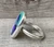 Oval Royal Blue Green Monarch Sterling Opal Sterling Silver Ring Sizes 8.25-9.25