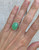 Lovely Elegant Oval Green Chrysoprase Sterling Silver Ring