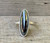 Oval Reflective Silver Hematite Sterling Silver Ring 