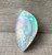 Rare One of a Kind Free Form Neon Aurora Opal Plume Agate Sterling Silver Ring Size 8.25