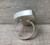 Rare One of a Kind Free Form Neon Aurora Opal Plume Agate Sterling Silver Ring Size 8.25