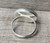 Horizontal Oval Blue Tiger Eye Sterling Silver Ring 