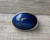Horizontal Oval Blue Tiger Eye Sterling Silver Ring 