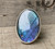 Large Oval Super Flashy Purple Blue Pink Labradorite Sterling Silver Statement Ring Size 8.25 