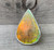 Large Pear Shaped Yellow Orange Green Monarch Sterling Opal Sterling Silver Statement Ring Size 8.75