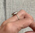Geometric Triangle Rose Red Pink Copper Turquoise Sterling Silver Ring Size 9-10