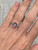 Gray Blue Orange Faceted Aurora Opal Quartz Doublet Sterling Silver Ring Size 6.5-7.5