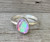 Pink Purple Faceted Aurora Opal Quartz Doublet Sterling Silver Ring  Size 7.25-8.25