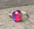 Free Form Faceted Magenta Pink Aurora Opal Quartz Doublet Sterling Silver Ring Made to Order