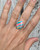 Oval Blue Turquoise Pink Opal Inlay Sterling Silver Ring