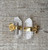 Raw Clear Quartz Gold Plated Wrapped Stud Earrings