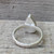 Romantic Rosy Pink Teardrop Thomsonite Sterling Silver Ring Size 6.75-7.75