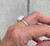 Romantic Rosy Pink Teardrop Thomsonite Sterling Silver Ring Size 6.75-7.75
