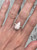 Romantic Rosy Pink Teardrop Thomsonite Sterling Silver Ring Sizes 8-9