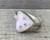 Triangle Pink Thomsonite Sterling Silver Ring with Floral Ring Band Size 7.75-8.75