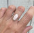 Oval Soft Pink Thomsonite Sterling Silver Ring Size 7-8
